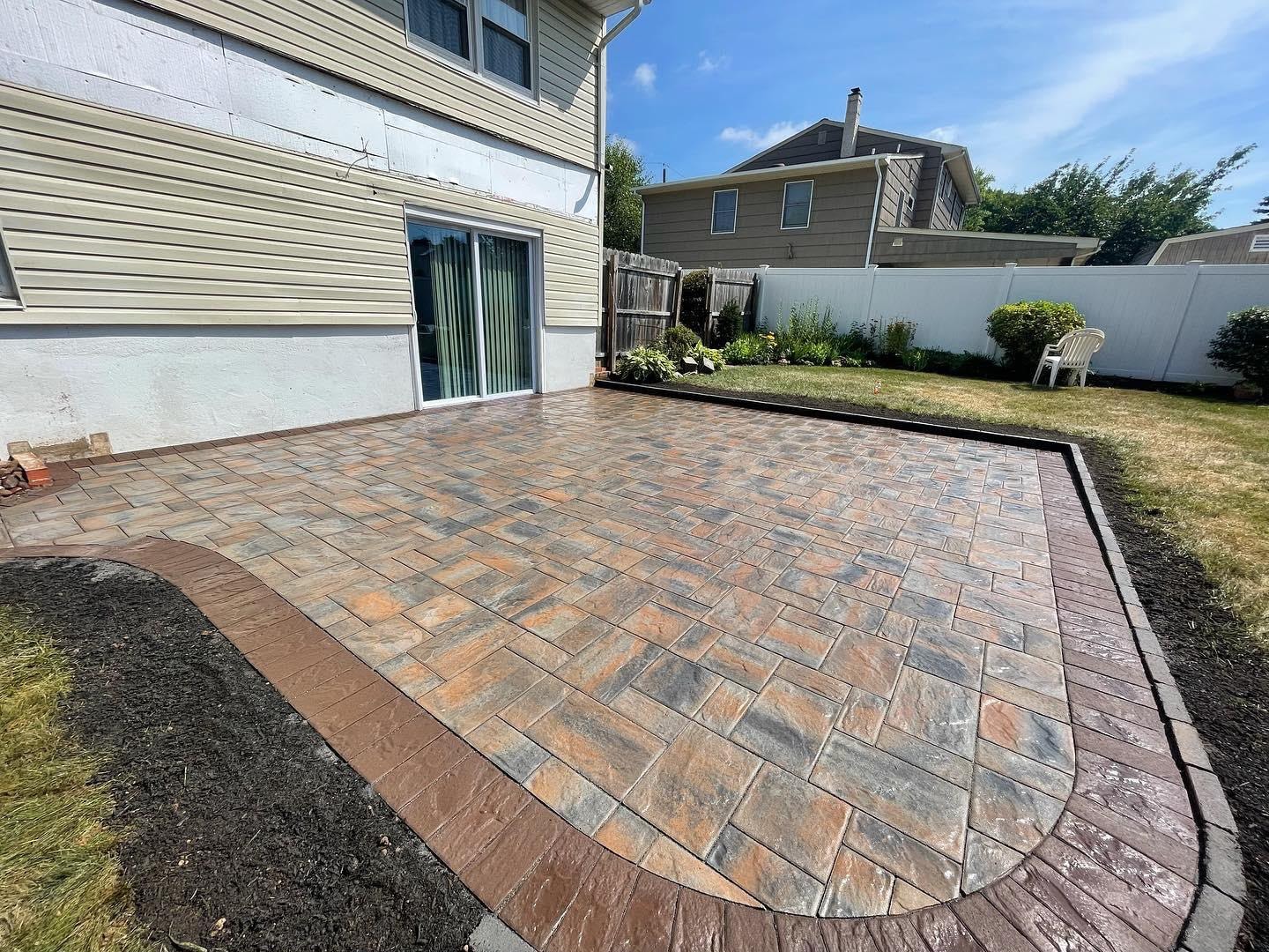 Completed patio installation